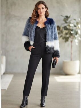 VENUS Rock Star Blue, Black & White Jacket